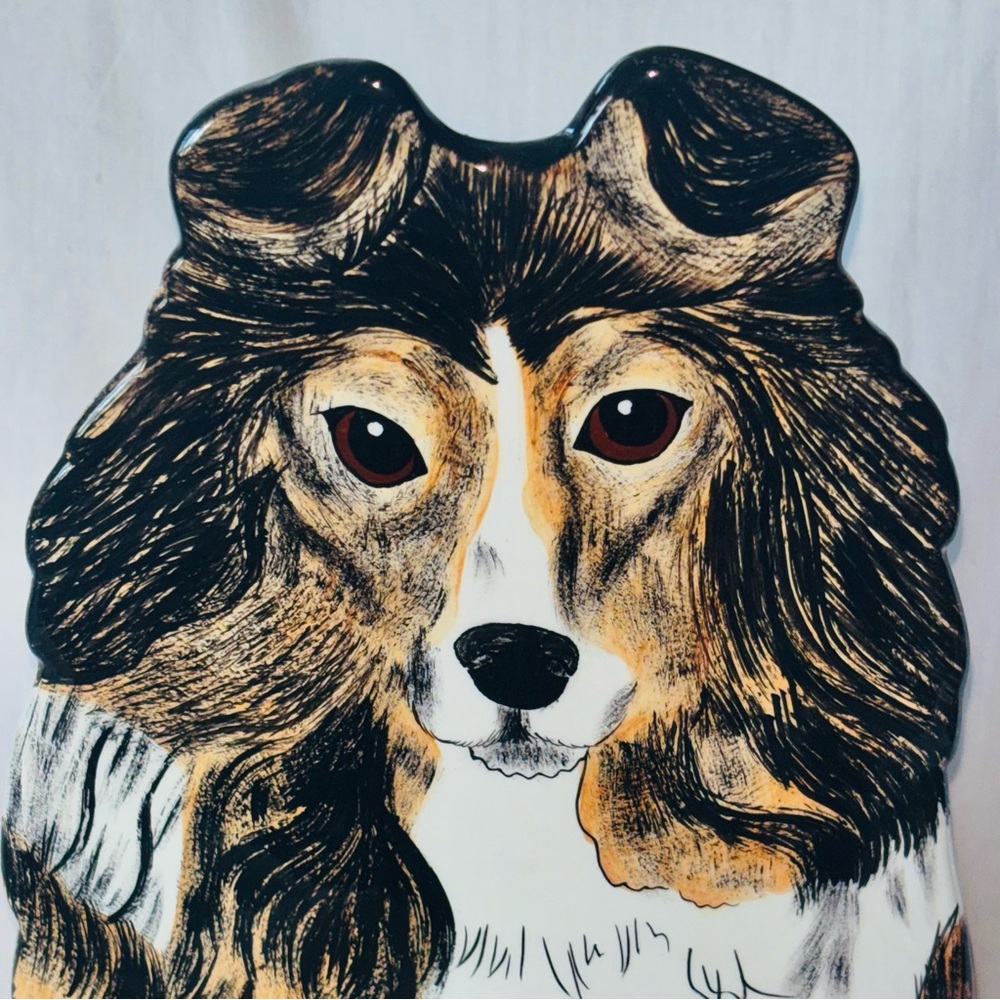 Nina Lyman Large Dog Vase Sheltie Shetland Sheepdog Collie Hard to Find Model